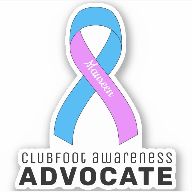 Clubfoot Awareness Advocate Vinyl Sticker (Front)