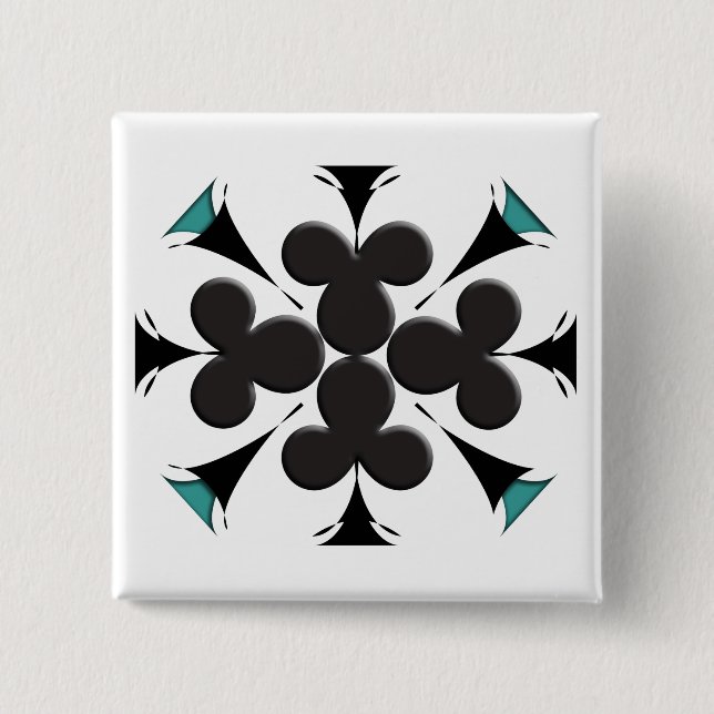 Clubs 15 Cm Square Badge (Front)