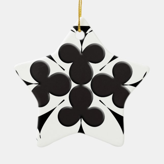 Clubs Ceramic Tree Decoration (Front)
