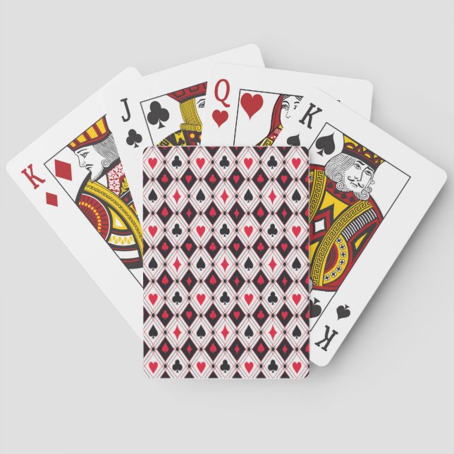 Clubs Diamonds Hearts & Spades Suit Playing Cards  (Back)