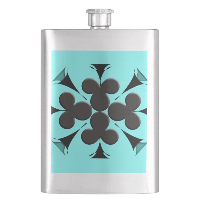 Clubs Hip Flask (Front)