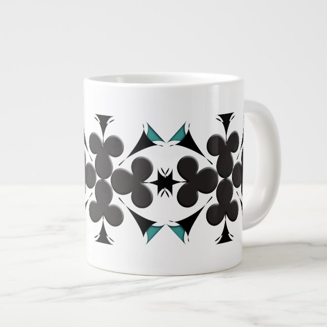Clubs Large Coffee Mug (Front Right)