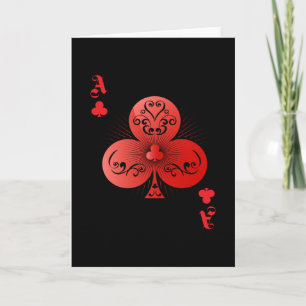 Clubs Poker Ace Casino Card