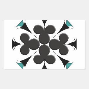 Clubs Rectangular Sticker