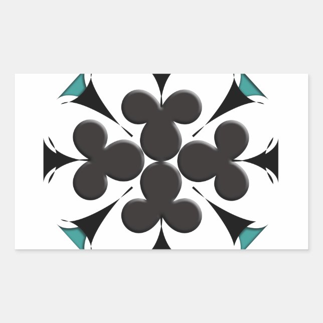 Clubs Rectangular Sticker (Front)