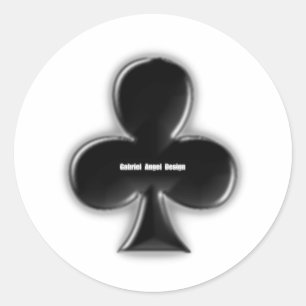 Clubs Suit Classic Round Sticker