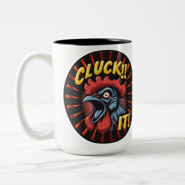 Cluck it Two-Tone coffee mug (Left)