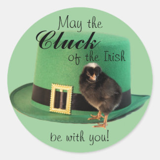 Cluck of the Irish Classic Round Sticker