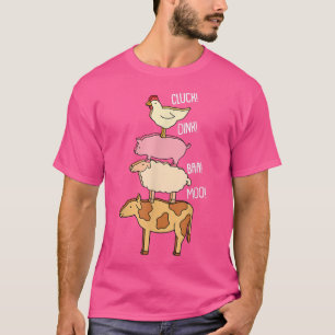 Cluck Oink Baa Moo Animal Farm Farmer Cow Pig and T-Shirt