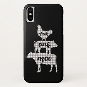 Cluck Oink Moo Chicken Cow Pig Farmhouse Case-Mate iPhone Case