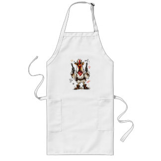 Cluck Yeah! Cowboy Rooster with Pistols Long Apron