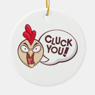 Cluck you! ceramic tree decoration