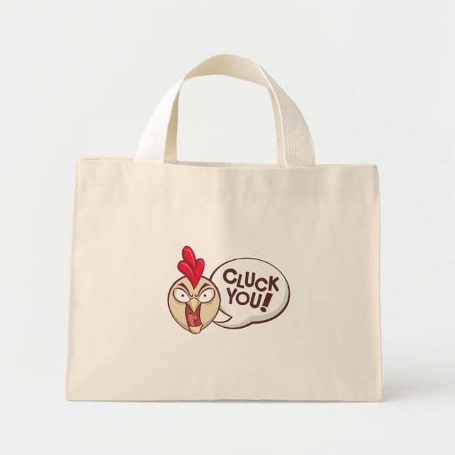 Cluck you! mini tote bag (Front)