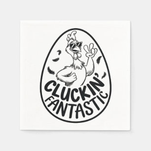 Cluckin' Fantastic Chicken-Themed Humorous Design Napkin