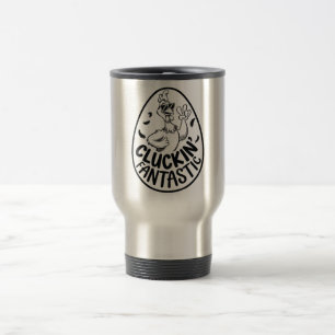 Cluckin' Fantastic Chicken-Themed Humorous Design  Travel Mug