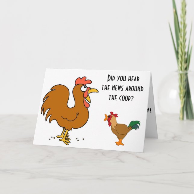 CLUCKING AROUND THE COOP SAYS "IT'S YOUR BIRTHDAY" CARD (Front)