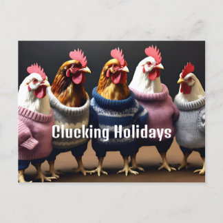 Clucking Holidays Postcard