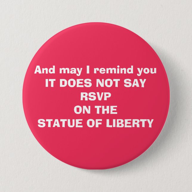 Clueless Against Immigration Ban 7.5 Cm Round Badge (Front)