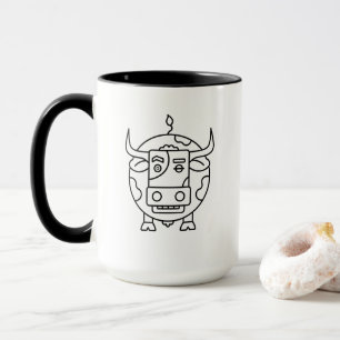 Clueless Bull Abstract Art Mug