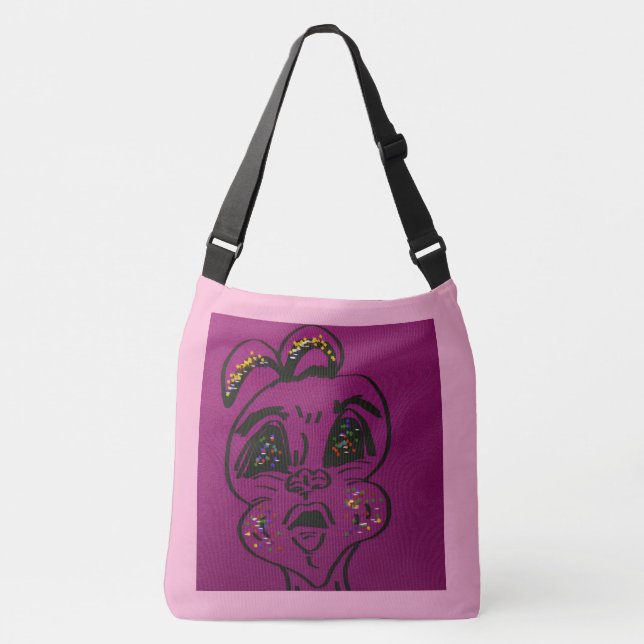 Clueless Bunny  Crossbody Bag (Front)