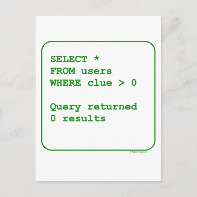 Clueless Users Postcard (Front)