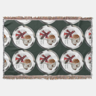 Clumber Spaniel Christmas Throw Blanket