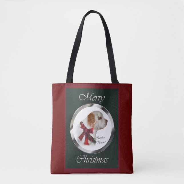 Clumber Spaniel Christmas Tote Bag (Front)