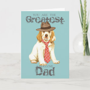 Clumber Spaniel Dad Card