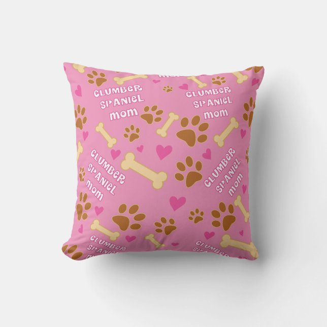 Clumber Spaniel Dog Breed Mum Gift Idea Cushion (Front)