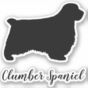 Clumber Spaniel Dog Breed Silhouette Vinyl Sticker