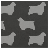 Clumber Spaniel Dog Silhouettes Black and Grey