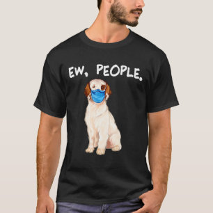 Clumber Spaniel Ew People Dog Wearing Face Mask T-Shirt
