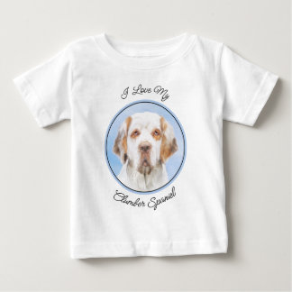 Clumber Spaniel Painting - Cute Original Dog Art Baby T-Shirt