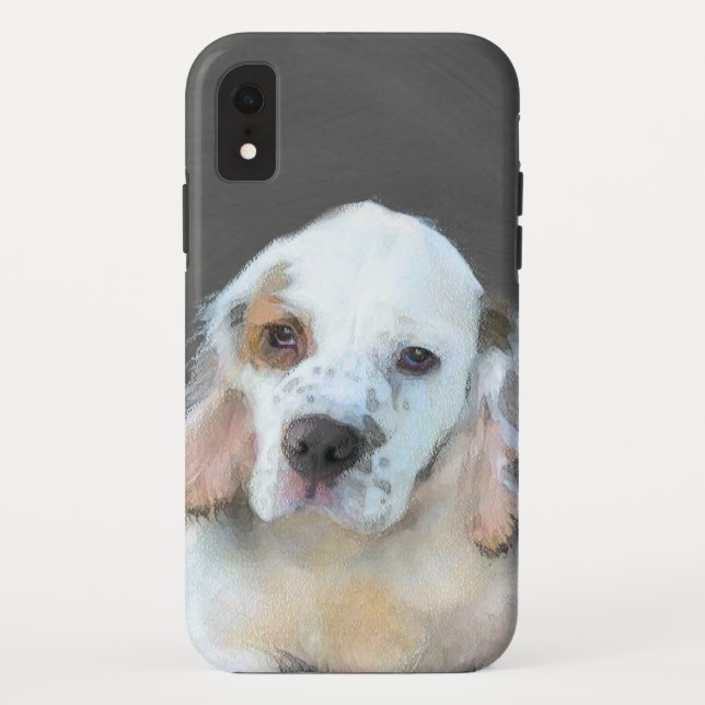 Clumber Spaniel Painting - Cute Original Dog Art Case-Mate iPhone Case (Back)