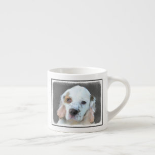 Clumber Spaniel Painting - Cute Original Dog Art Espresso Cup