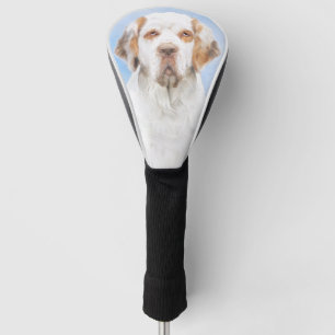 Clumber Spaniel Painting - Cute Original Dog Art Golf Head Cover