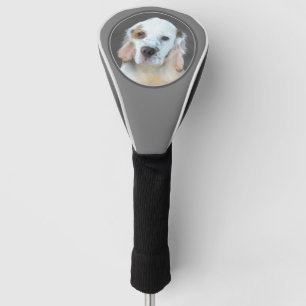 Clumber Spaniel Painting - Cute Original Dog Art Golf Head Cover