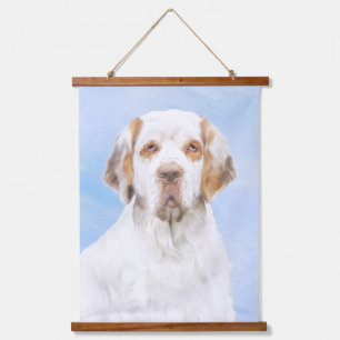 Clumber Spaniel Painting - Cute Original Dog Art Hanging Tapestry