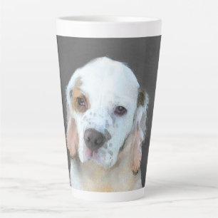 Clumber Spaniel Painting - Cute Original Dog Art Latte Mug