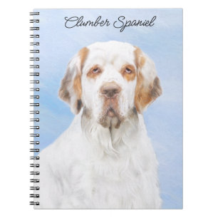 Clumber Spaniel Painting - Cute Original Dog Art Notebook
