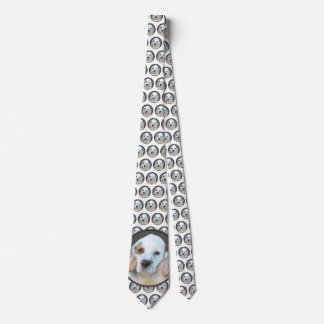 Clumber Spaniel Painting - Cute Original Dog Art Tie