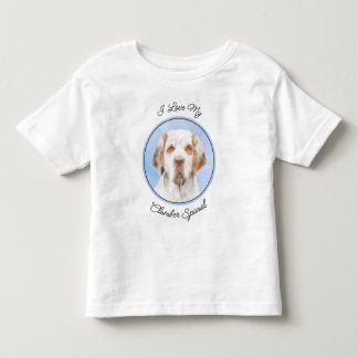 Clumber Spaniel Painting - Cute Original Dog Art Toddler T-Shirt