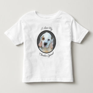 Clumber Spaniel Painting - Cute Original Dog Art Toddler T-Shirt
