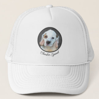 Clumber Spaniel Painting - Cute Original Dog Art Trucker Hat