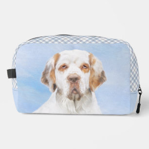 Clumber Spaniel Painting Cute Original Pet Dog Art Dopp Kit