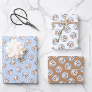 Clumber Spaniel Painting Cute Original Pet Dog Art Wrapping Paper Sheet