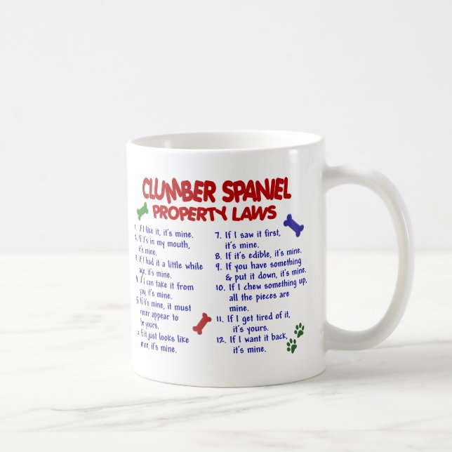CLUMBER SPANIEL PL2 COFFEE MUG (Right)