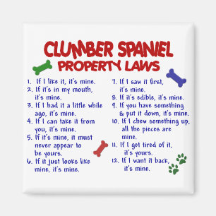 CLUMBER SPANIEL Property Laws 2 Magnet