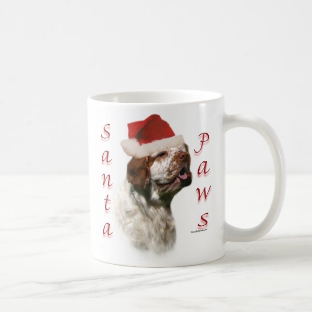 Clumber Spaniel Santa Paws Coffee Mug (Right)