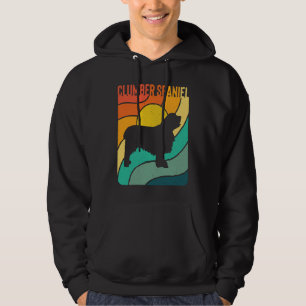 Clumber Spaniel Vintages Retro Dog Mummy Dad Hoodie
